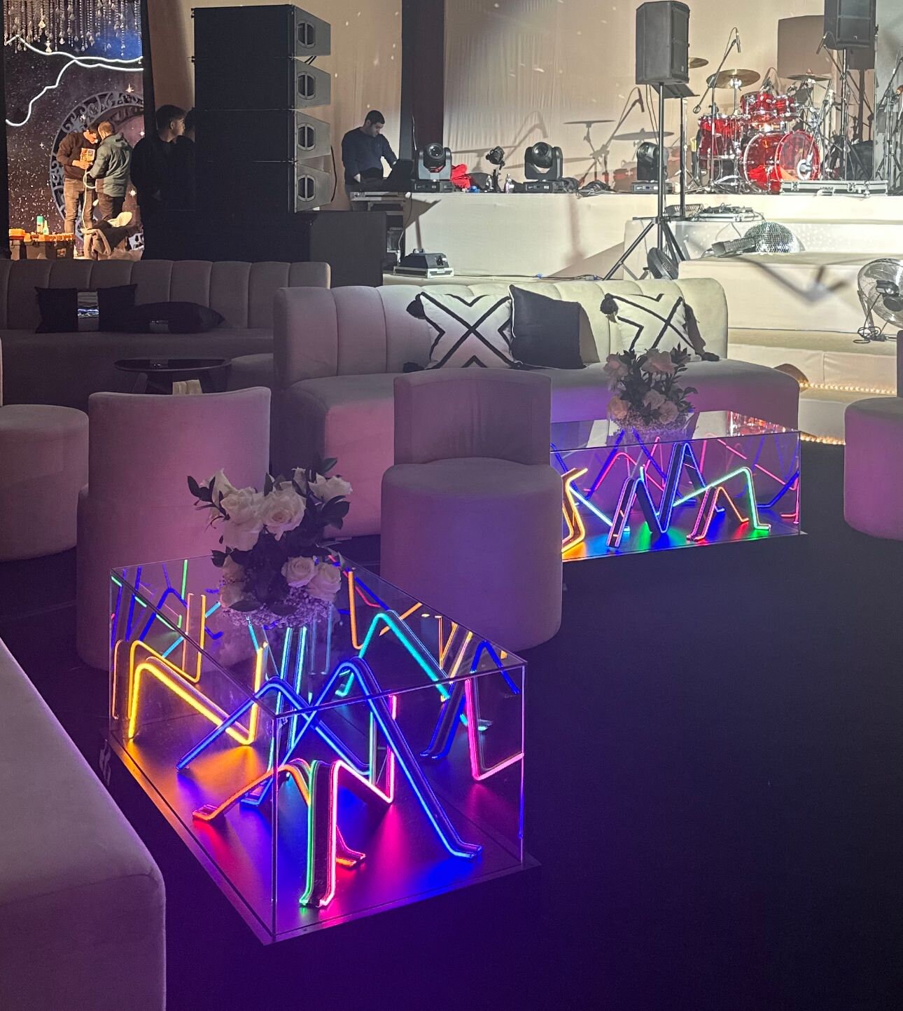 NEON TABLE CUSTOM Led Neon Table Infinity Table Night Club Table Living