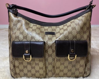 Vintage Gucci Crystal GG Monogram Shoulder Bag