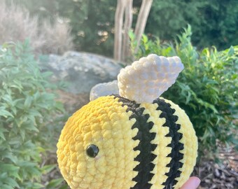 Handmade Crochet Cat Toy in Bee Costume main image 0