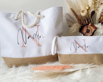 Strandtasche | personalisierte Tasche | Shoppingbag | Shopper | Jutetasche | Canvas | Handtasche