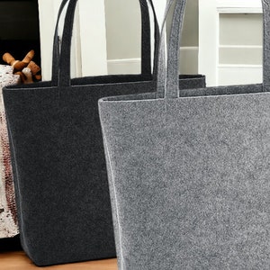 Filztasche Bin kurz Weinkaufen Einkaufsbeutel Tragetasche Geschenkidee personalisiert Shopping Bag Feltbag imagem 3