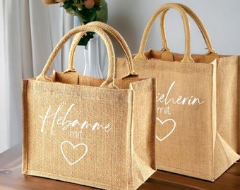 Jute bag | Educator with heart | Gift bag | Jute bag | Gift idea | customizable