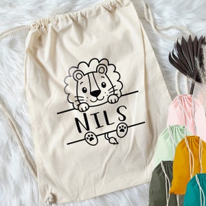 Gym bag | personalized | Animals with names | Change bag | Jute bag | Linen bag | Children