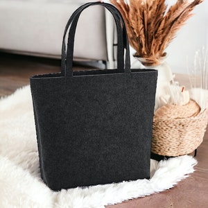 Filztasche Bin kurz Weinkaufen Einkaufsbeutel Tragetasche Geschenkidee personalisiert Shopping Bag Feltbag Bild 5