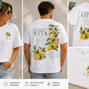 La Dolce Vita T-Shirt, Unisex Cotton T-Shirt, Summer Shirt, Gift for Italy Lovers, Holiday Outfit image 3