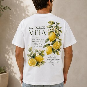La Dolce Vita T-Shirt, Unisex Cotton T-Shirt, Summer Shirt, Gift for Italy Lovers, Holiday Outfit image 2