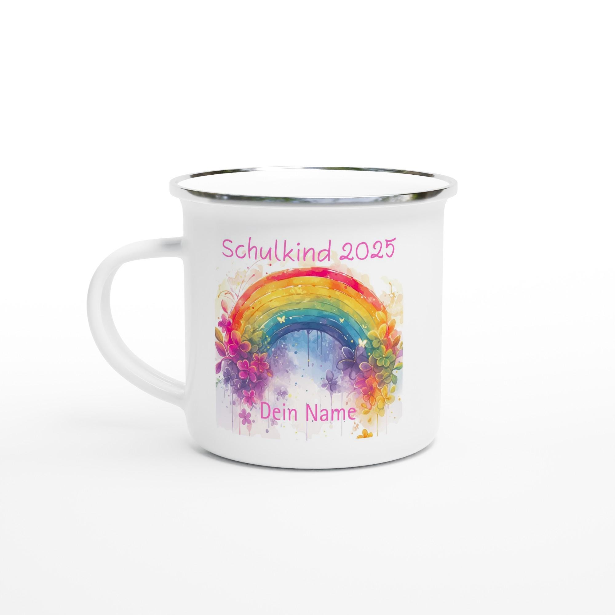 Persönliche Namenstasse Im Regenbogen-Farbverlauf – Mit Deinem Namen, Spülmaschinenfest & Mikrowellengeeignet