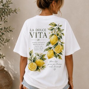 La Dolce Vita T-Shirt, Unisex Cotton T-Shirt, Summer Shirt, Gift for Italy Lovers, Holiday Outfit image 1