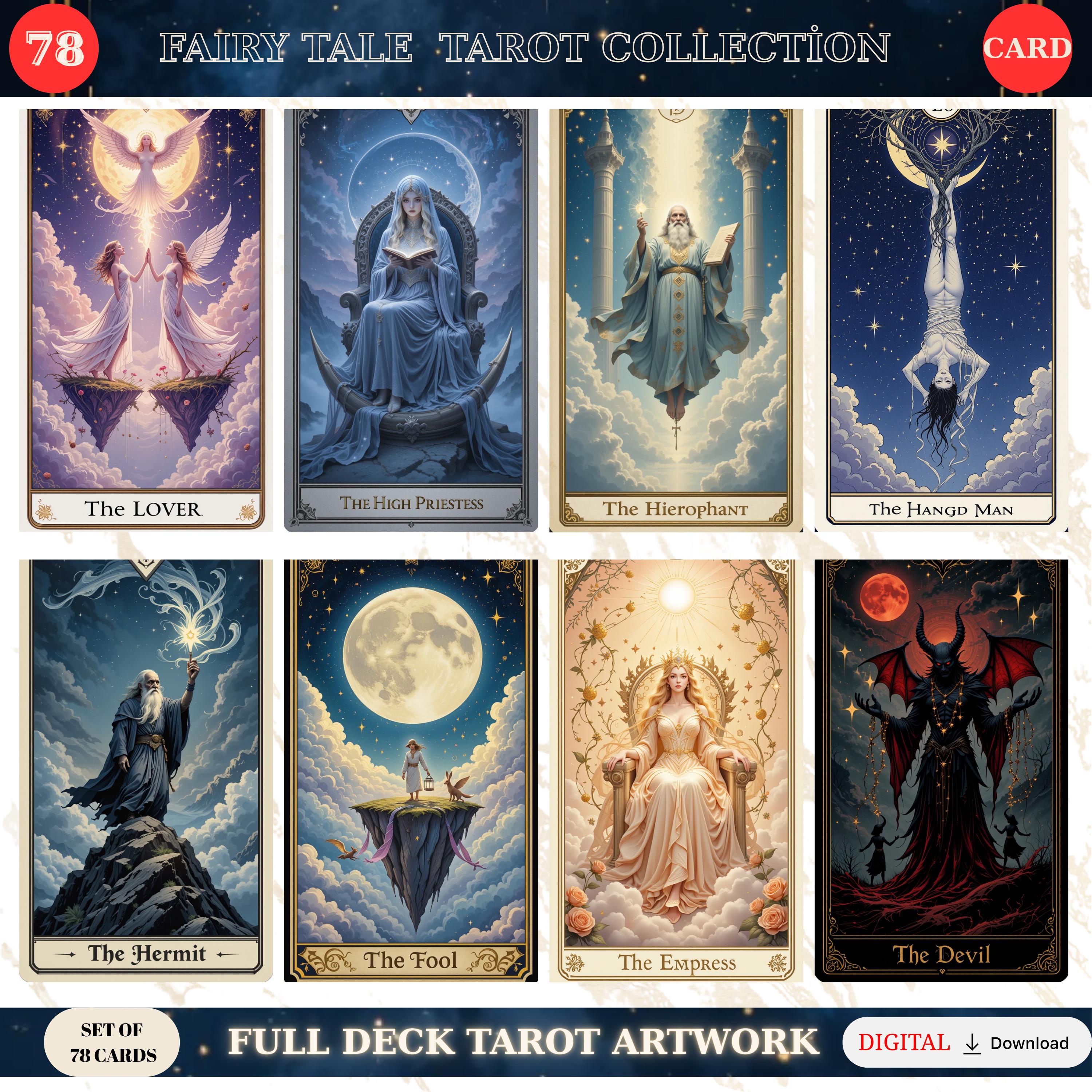 Fairy Tale Tarot Deck: Mystical Fantasy Art (printable Digital Cards ...