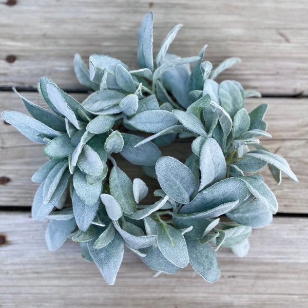 Year-round Lamb’s Ear Candle Wreath