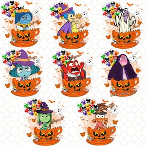 Inside out Halloween Png Bundle, Halloween PNG, Halloween Character 2024, Trick Or Treat, Halloween Costume Png,Spooky Season Png