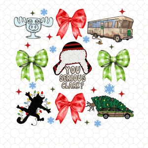 Coquette Bow National Lampoon Christmas Vacation PNG, Clark Griswold Christmas Png, Griswold Png Sublimation, Christmas Season Png