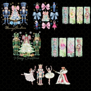 Glitter Nutcracker Christmas Bundle, Coquette Bow Nutcracker Bundle, Nutcracker Ballet Bundle, Sugar Plum Fairy, Christmas Party Bundle