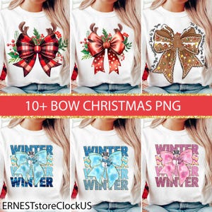 Christmas Bow Coquette PNG Bundle, Retro Christmas Png, Christmas Coquette Bow Png, Merry Christmas Png, Santa Png, Christmas Bow Png