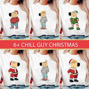 Just A Chill Guy Png, Chill Guy Christmas, Funny Dog Cartoon Png, Tiktok Meme Png, Chill Guy, Casual and Relaxed, Chill Vibes Png