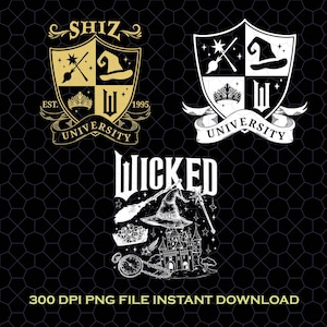 Shiz University Png, Wicked Png, Wicked Inspired College Png, Broadway Musical Merch, Wizard of Oz Gift, Fantasy Movie Apparel, Gift For Fan