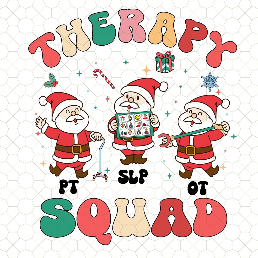 Therapy Squad Santa Christmas Png, Santa Squad Slp OT Pt Png, Slp Ot Pt ...