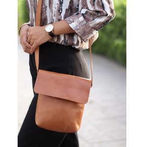 Bolso de mujer de cuero, bolso de cuero, bolso bandolera de cuero con correa ajustable, bolso de hombro de cuero, bolso bandolera hecho a mano para novia