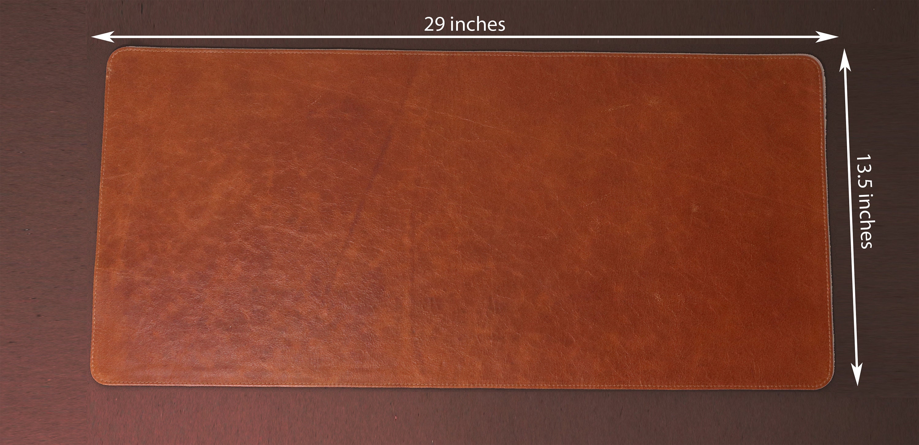 Genuine Leather Desk Mat, Tan Leather Desk Mat, Custom Desk Leather Mat
