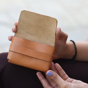 Genuine Leather Coin Purse, Card Holder Wallet, Earphone Case, Small Folding Pouch, Card Purse Handbag, Handmade Leather Coin Purse For Gift image 9