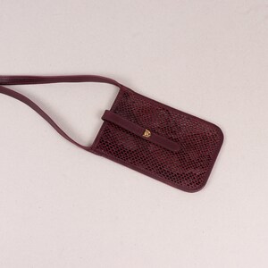 Echtes Leder Snakeskin Embossed Mobile Crossbody Sling Tasche, Leder Handytasche Brieftasche, Strap Zip Cell Wallet, Handtasche für Sie