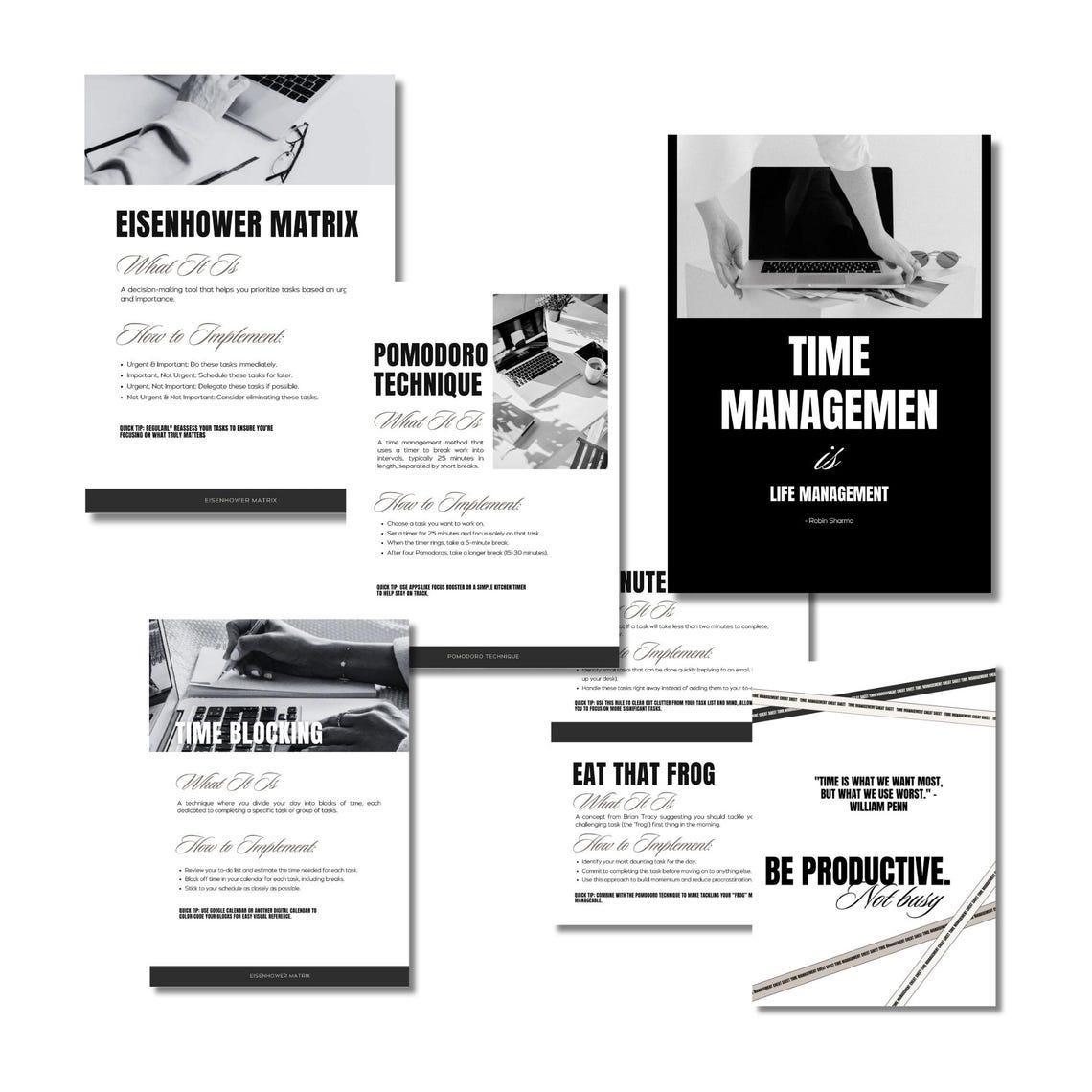 Time Management Guide | Productivity Planner | Daily Task Organizer - Etsy