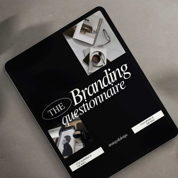 Brand Strategy and Design Questionnaire | 33 Questions | Canva Editable Template