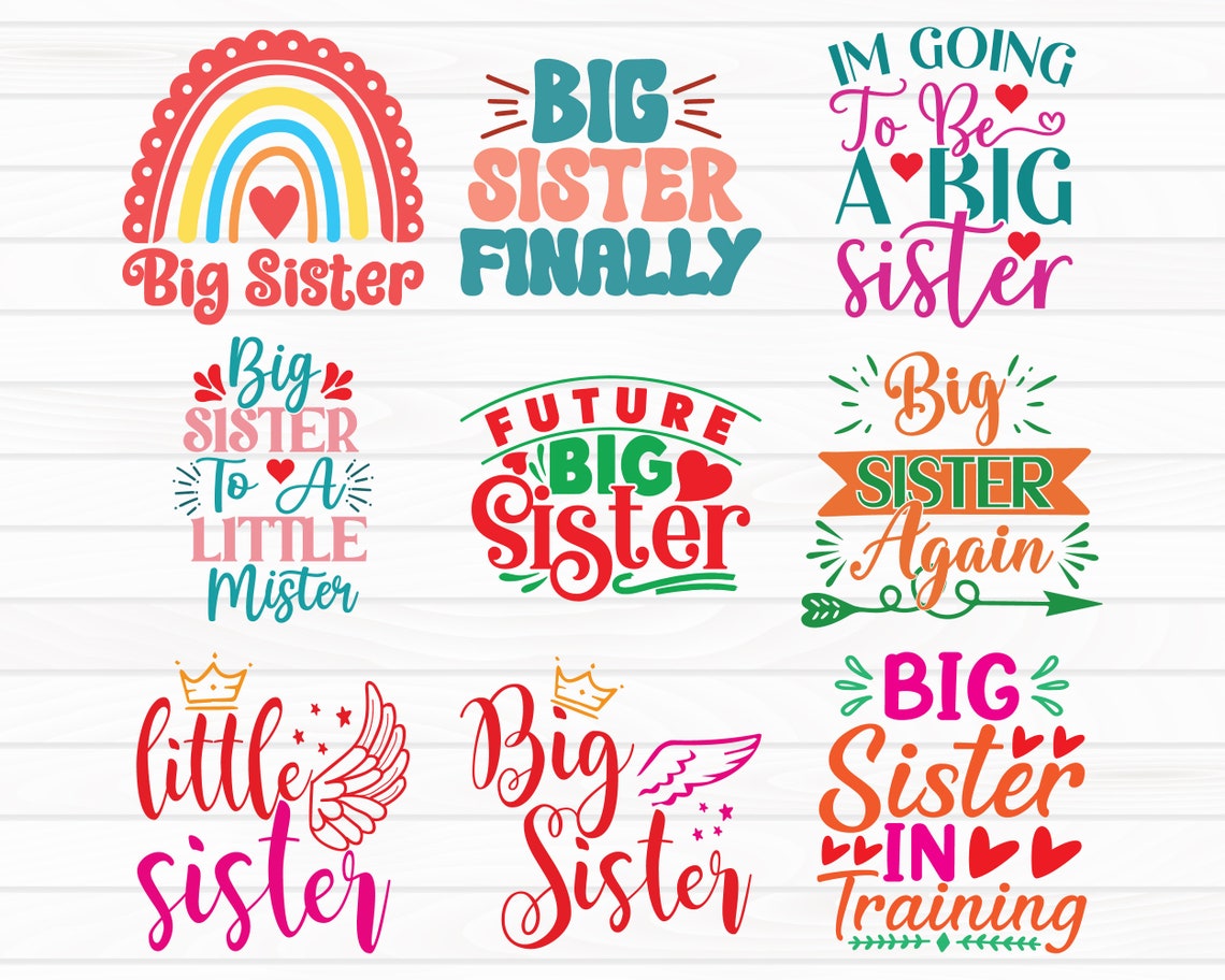 Big Sister Svg, Sister Svg, Big Sister Shirt, Big Sister to Be, Sister ...