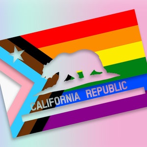 California Pride Flag SVG