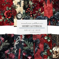 Watercolour Gothic Digital Paper, 20 Seamless Patterns, Instant ...