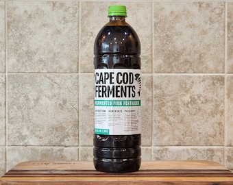 Fermented Fish Juice - 32 ounce - Organic Fertilizer - Nitrogen Rich - FPJ - Cape Cod Ferments