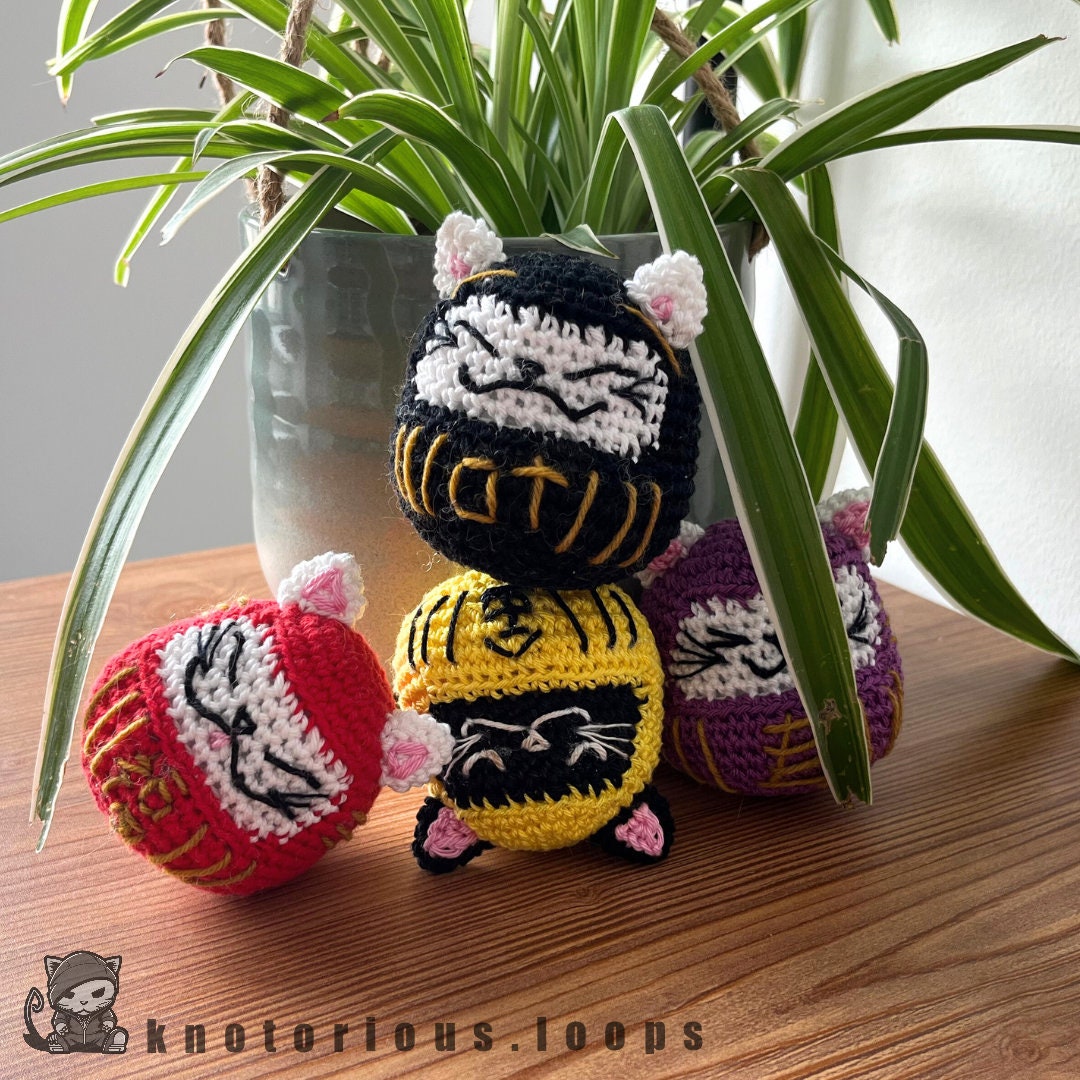 Darumew Cat Daruma Crochet Plush / Amigurumi Etsy
