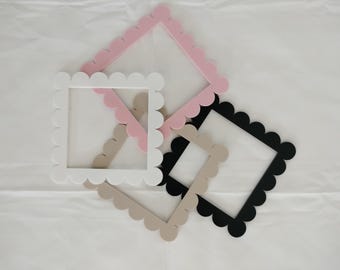 Decorative Scallop Socket Switch Surround Acrylic Single Double