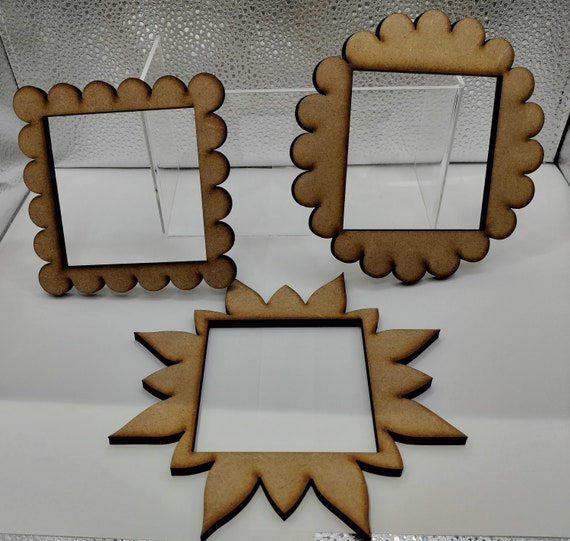 DIY Decorative Light Switch Surround 6mm MDF Scallop Petal Flower