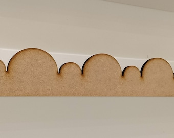 Scallop Trim Edging: Ikea Mosslanda Shelf Decor, Crafty MDF