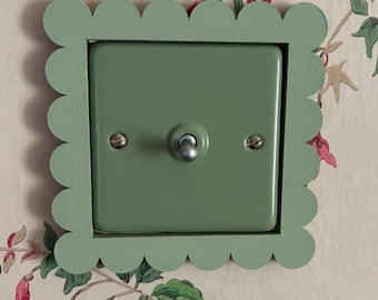 DIY Decorative Light Switch Surround 6mm MDF Scallop Single Double