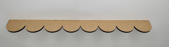 Gogogmee 12 Pièces Scalloped Wooden Border Trims Unfinished Decorative