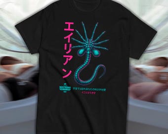 Facehugger T-Shirt, Alien Xenomorph Shirt, Retro Horrorfilm T-Shirt, Vintage Sci-Fi Geschenk