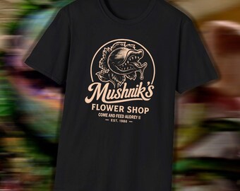 Little Shop of Horrors Mushnik's Flower Shop T-Shirt, Retro Audrey Plant Graphic T-Shirt