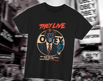 They Live OBEY T-Shirt: 80s Horror Movie Graphic Tee