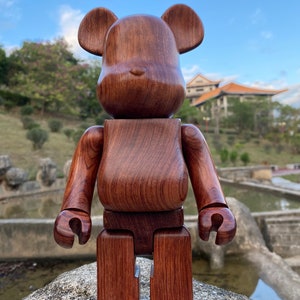 BE@RBRICK 400% Karimoku Carved in Walnut Wood - Etsy