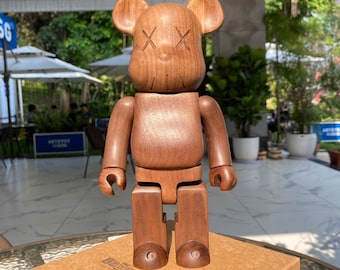 BE@RBRICK 400% Karimoku Sculpture Carved in Walnut Wood - Etsy