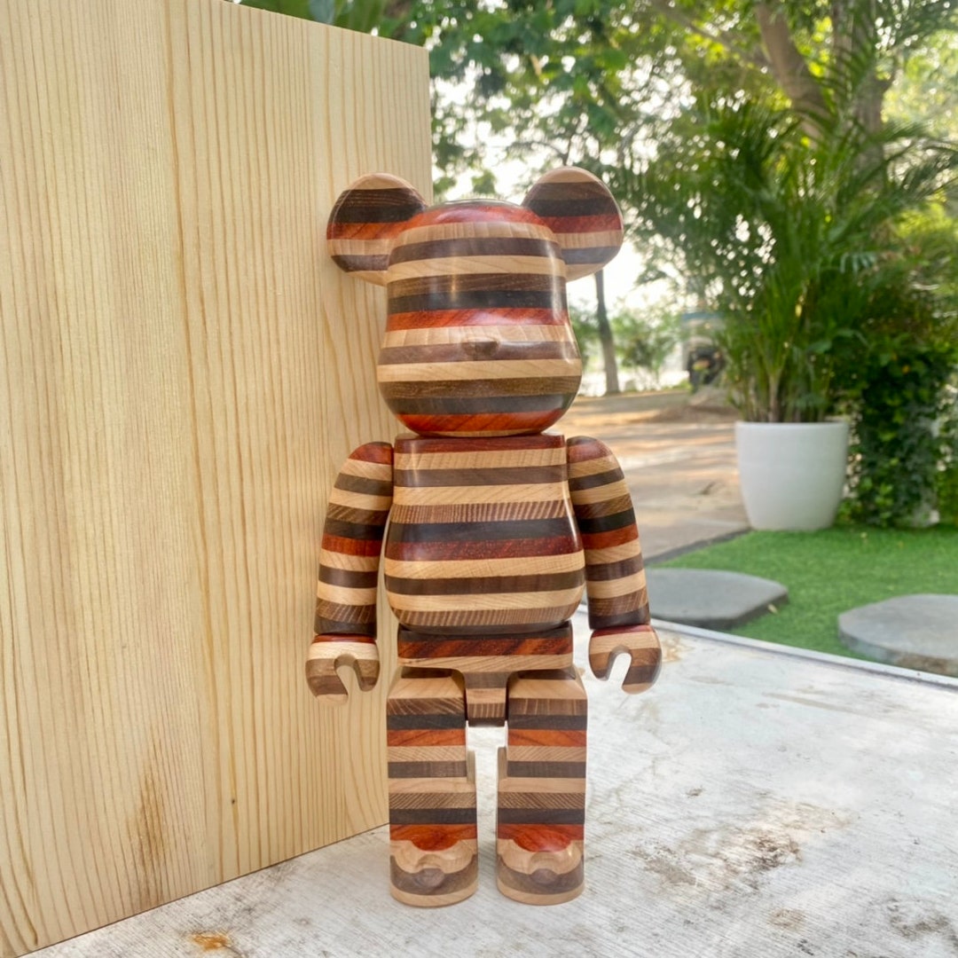 BE@RBRICK 400% Karimoku Sculpture Carved in Rosewood - Etsy