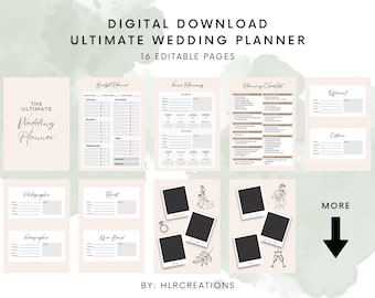 Hochzeitsplaner Printable | Printable Wedding Planner Seiten | Hochzeitsplan Bundle | Hochzeitsplanungsbuch | Hochzeitsplaner PDF