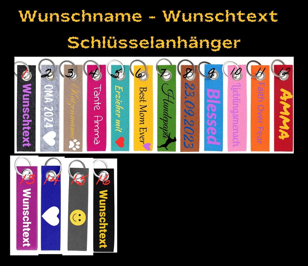 Schlüsselanhänger Aus Filz – Kleeblatt Glücksbringer In Orange – Handgefertigt In Deutschland, Mit Geschenkverpackung