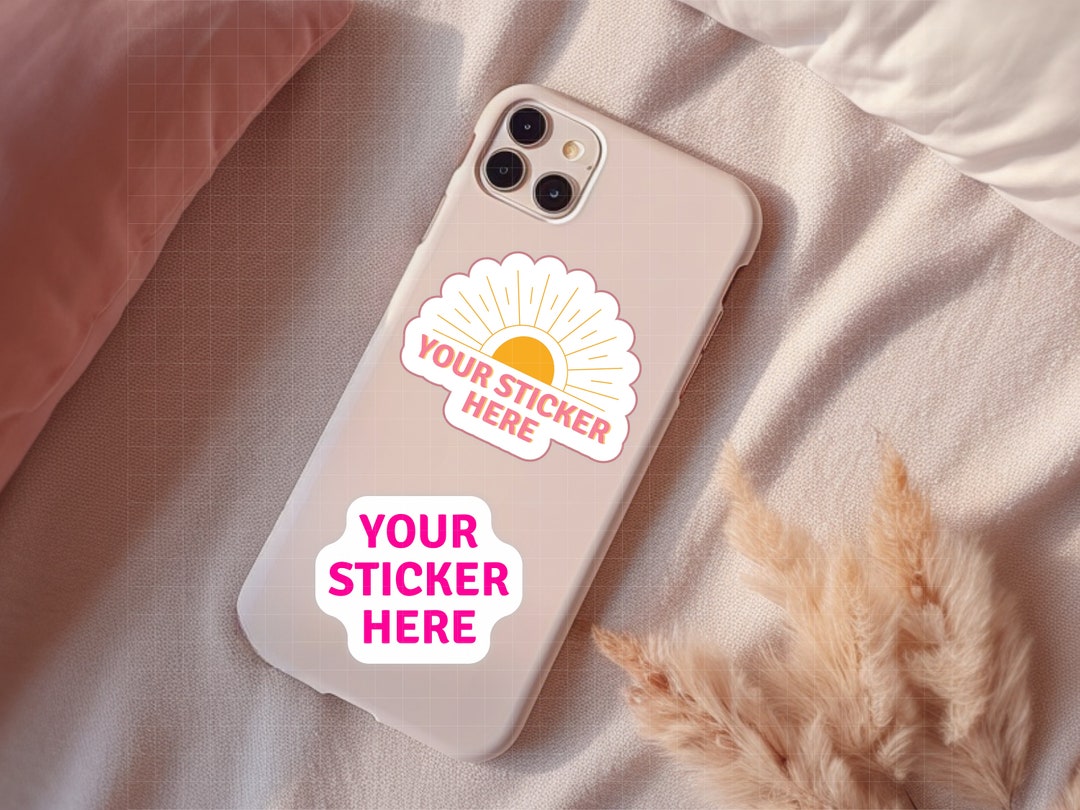 Sticker Mock Ups, Die Cut Stickers Mockup, Phone Sticker Mock, Decal