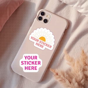 Sticker Mock Ups, Die Cut Stickers Mockup, Phone Sticker Mock, Decal Mock Up, Phone Case Stickers Mockups, Styled Mockups