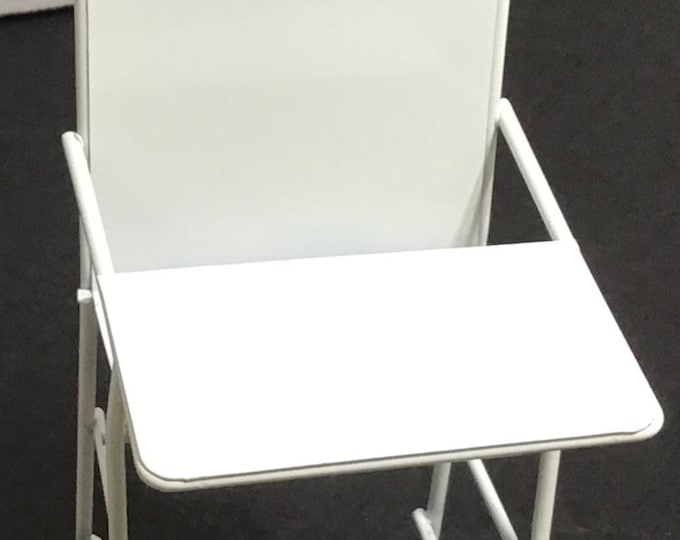 Miniature White Metal Doll High Chair