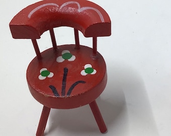 Set of Red Doll House Chairs