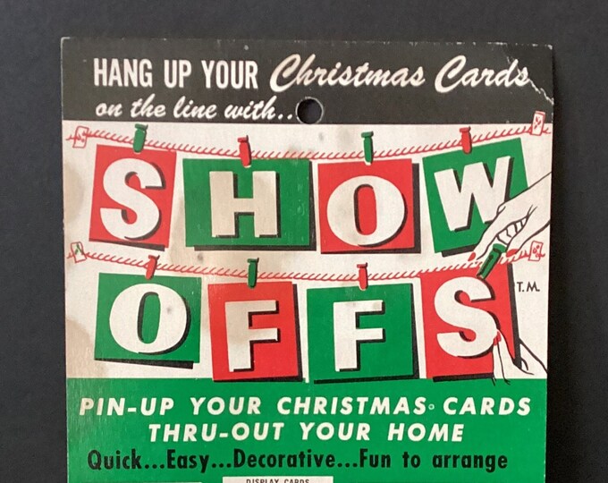 Show Offs Christmas Card Holders 1962
